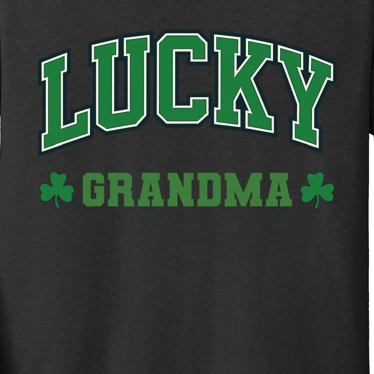 Lucky Name Custom St Patricks Day Kids Long Sleeve Shirt - Front - Close-up