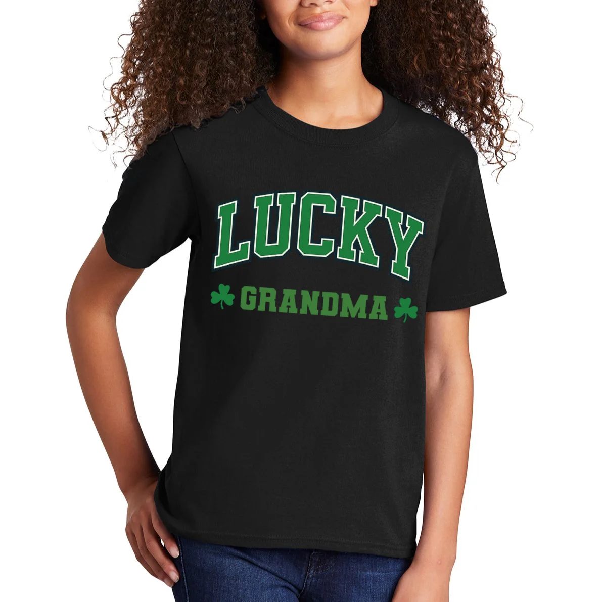 Lucky Name Custom St Patricks Day Kids T-Shirt - Front 1