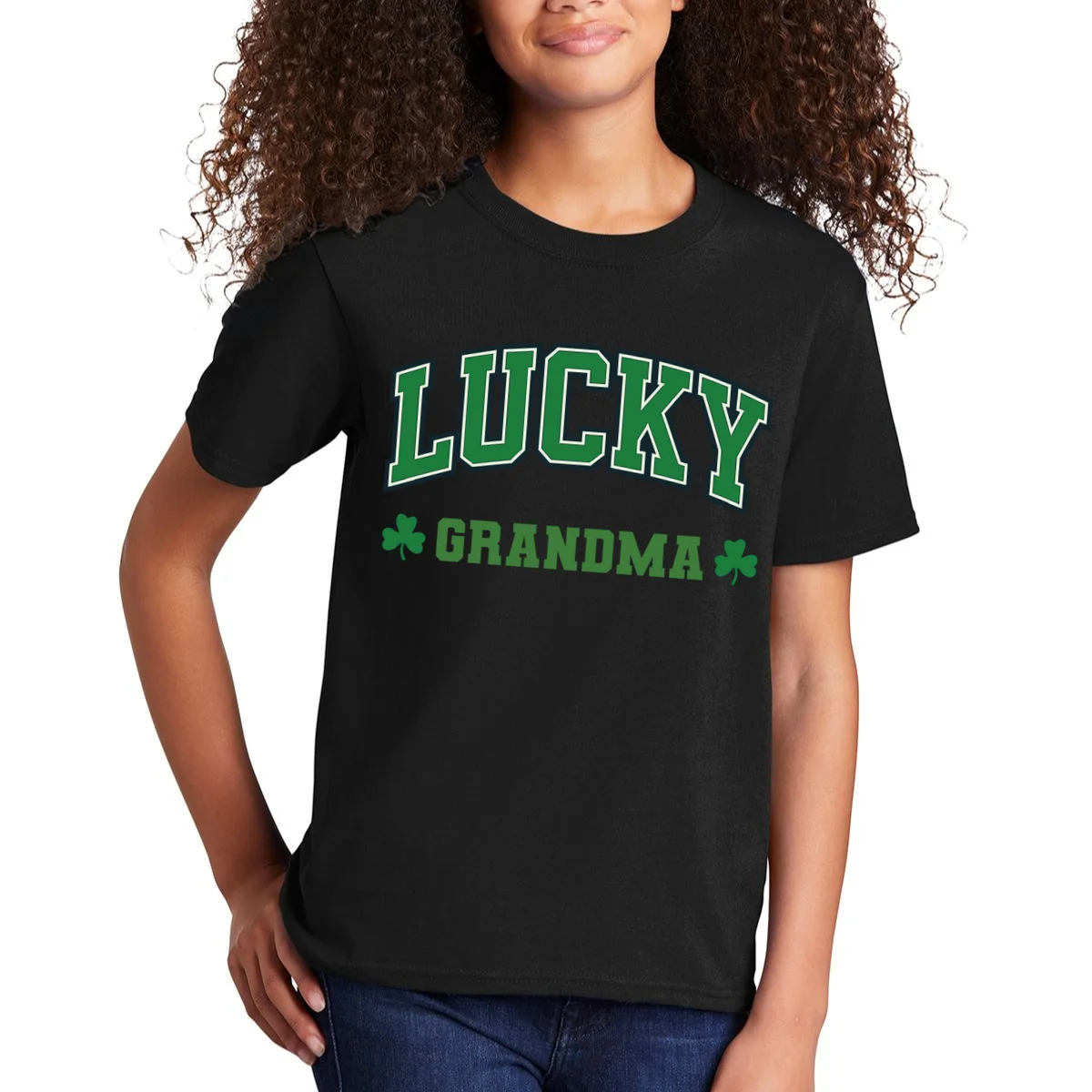 Lucky Name Custom St Patricks Day Kids T-Shirt - Front 1