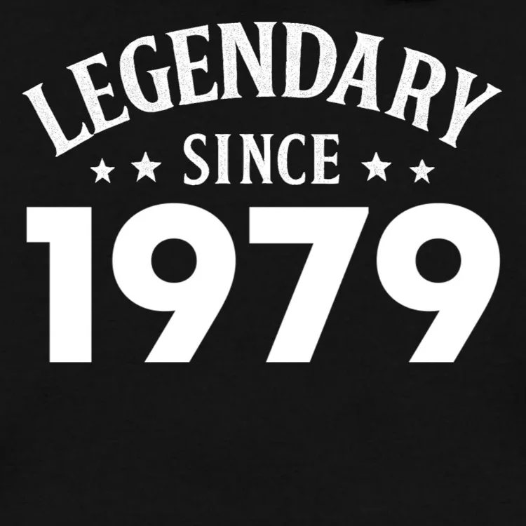 Legendary Since 1979 Vintage Birthday Text Men's Hoodie - Front - Close-up