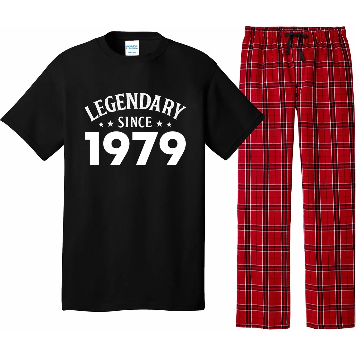 Legendary Since 1979 Vintage Birthday Text Men's Pajamas - Front