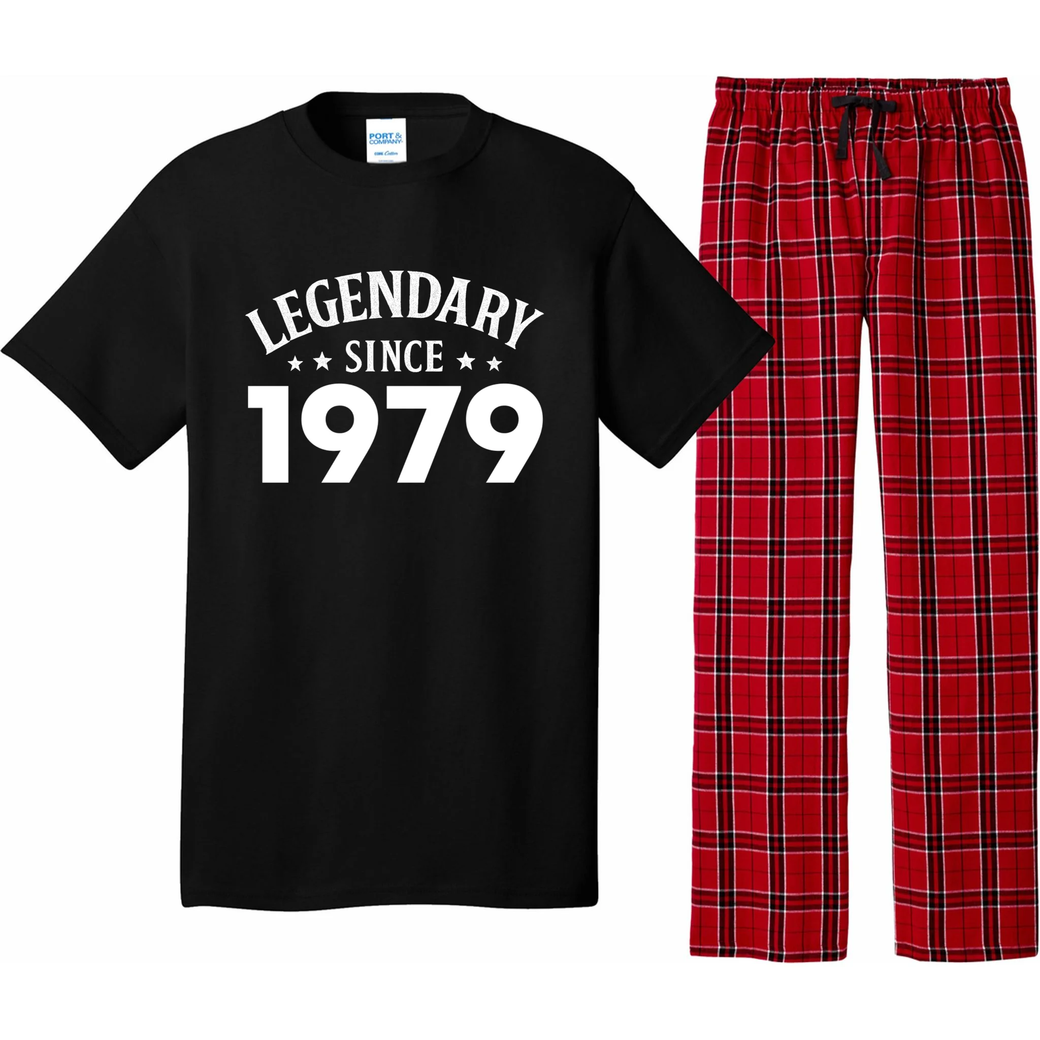 Legendary Since 1979 Vintage Birthday Text Men's Pajamas - Front