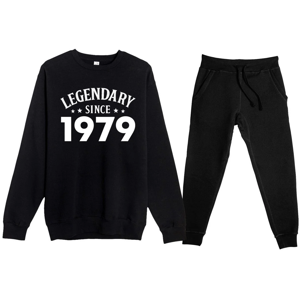 Legendary Since 1979 Vintage Birthday Text Men's Sweatsuit - Front