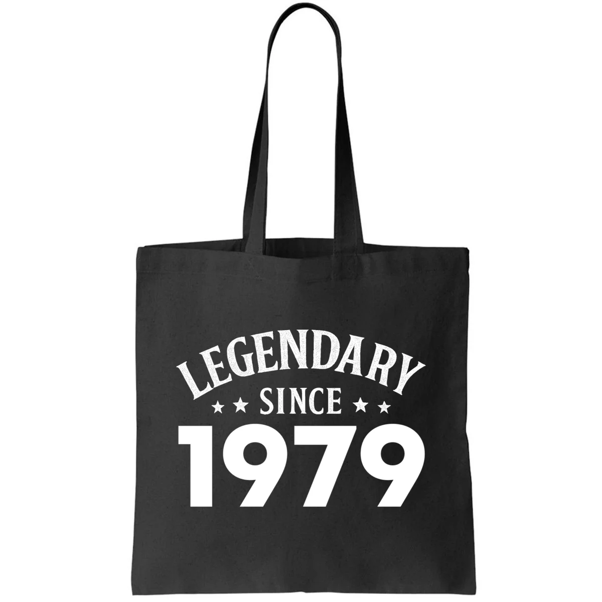 Legendary Since 1979 Vintage Birthday Text Tote Bag - Front