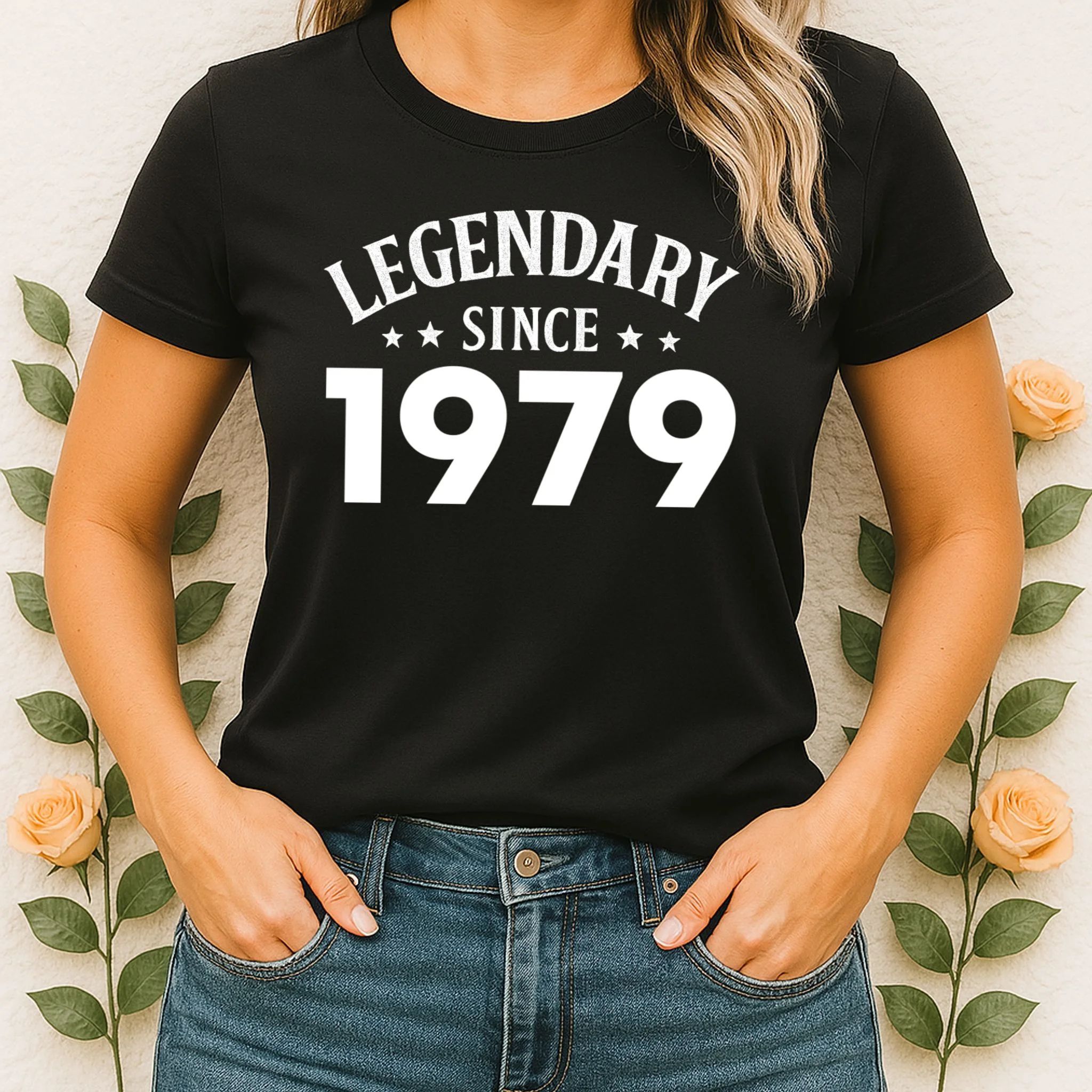 Legendary Since 1979 Vintage Birthday Text Women's T-Shirt - Front 1