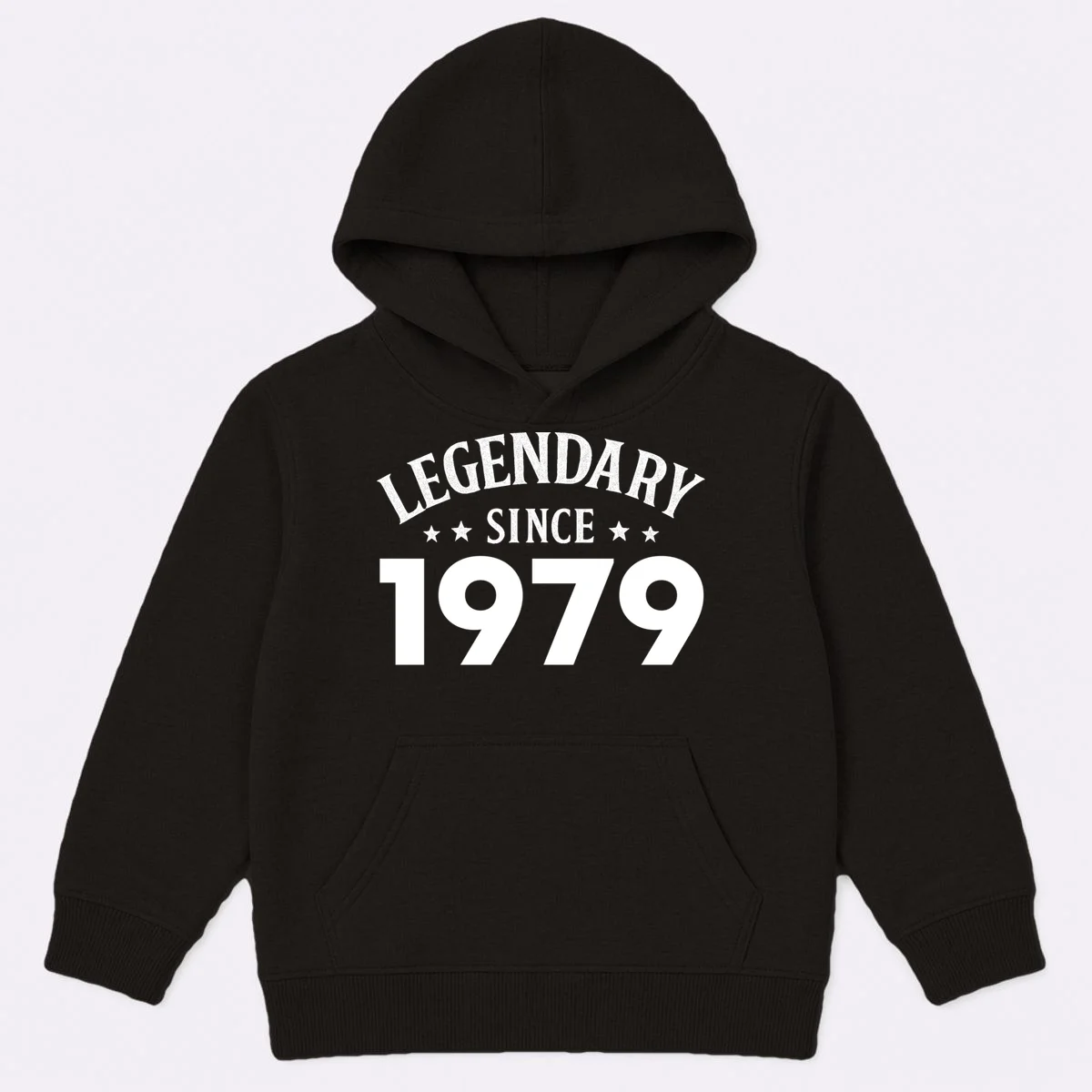 Legendary Since 1979 Vintage Birthday Text Kids Hoodie - Front