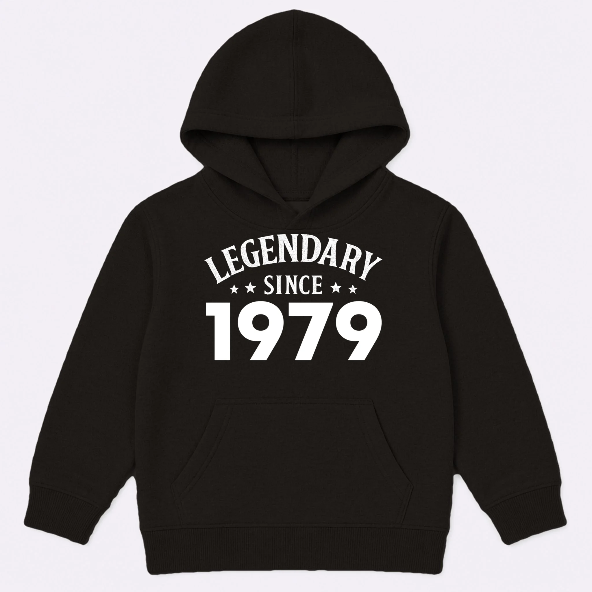 Legendary Since 1979 Vintage Birthday Text Kids Hoodie - Front