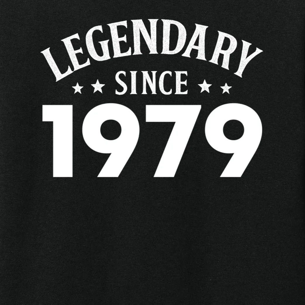 Legendary Since 1979 Vintage Birthday Text Kids Long Sleeve Pajamas - Front - Close-up