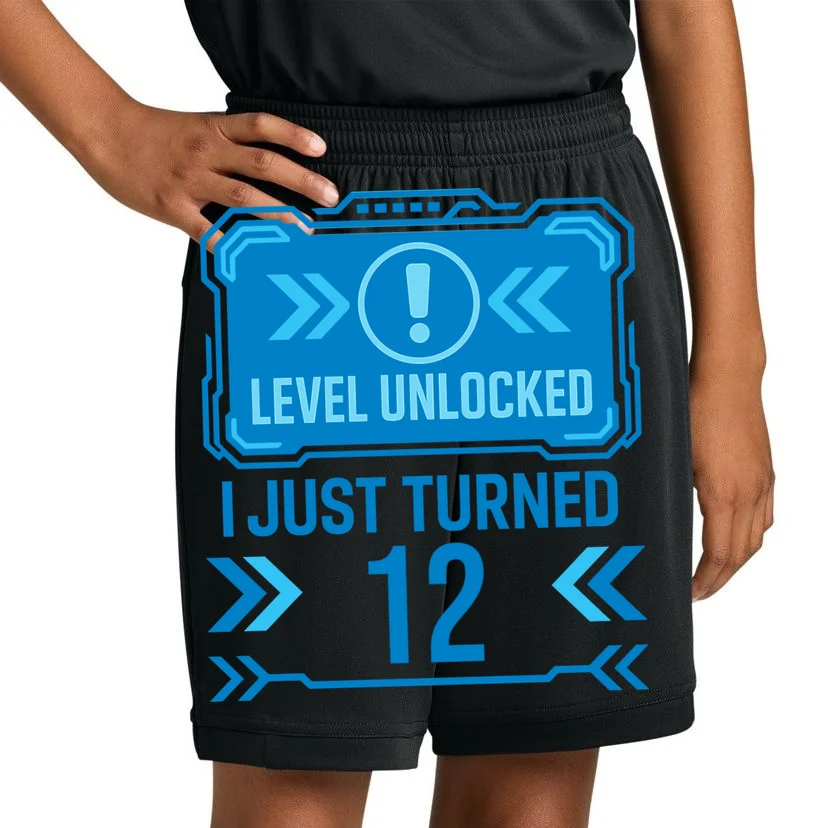 LEVEL UNLOCKED I JUST TURNED – Custom Kids Birthday Level Unlocked Birthday Kids Shorts - Front 1
