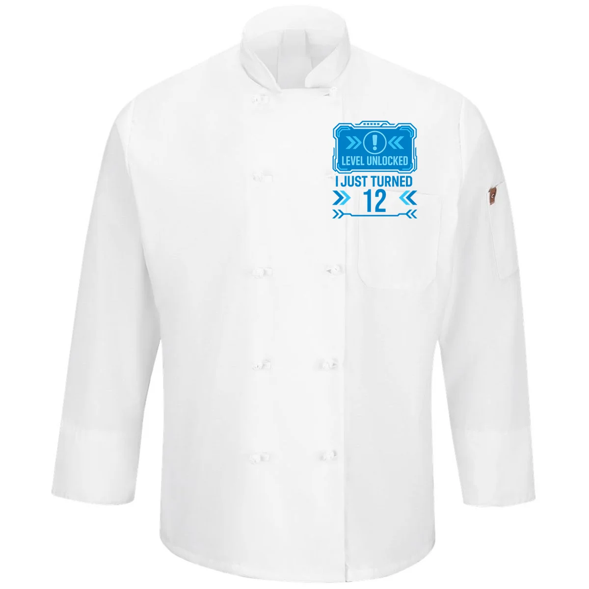 LEVEL UNLOCKED I JUST TURNED – Custom Kids Birthday Level Unlocked Birthday Men's Chef Coat - Front