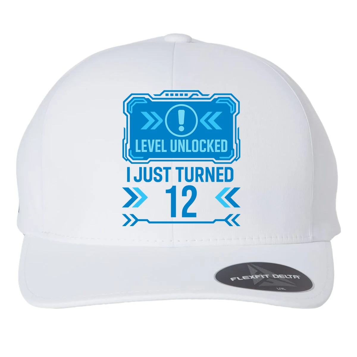 LEVEL UNLOCKED I JUST TURNED – Custom Kids Birthday Level Unlocked Birthday Flexfit Men's Snapback Hat - Front