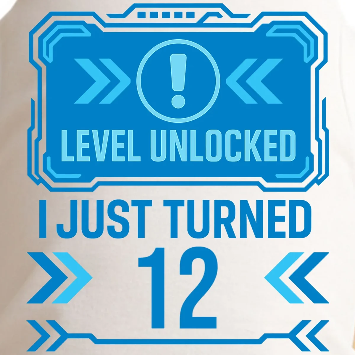 LEVEL UNLOCKED I JUST TURNED – Custom Kids Birthday Level Unlocked Birthday Doggie Tank - Front - Close-up