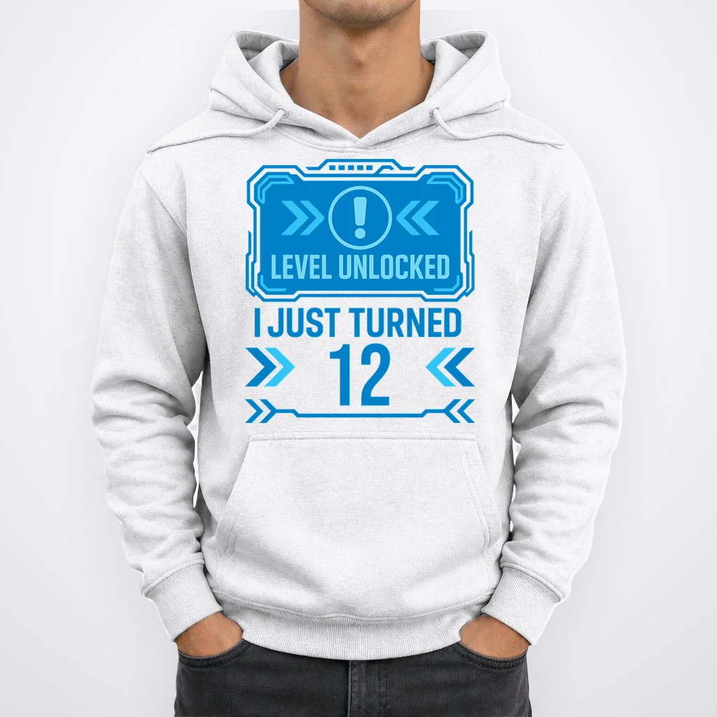 LEVEL UNLOCKED I JUST TURNED – Custom Kids Birthday Level Unlocked Birthday Hoodie - Front 1