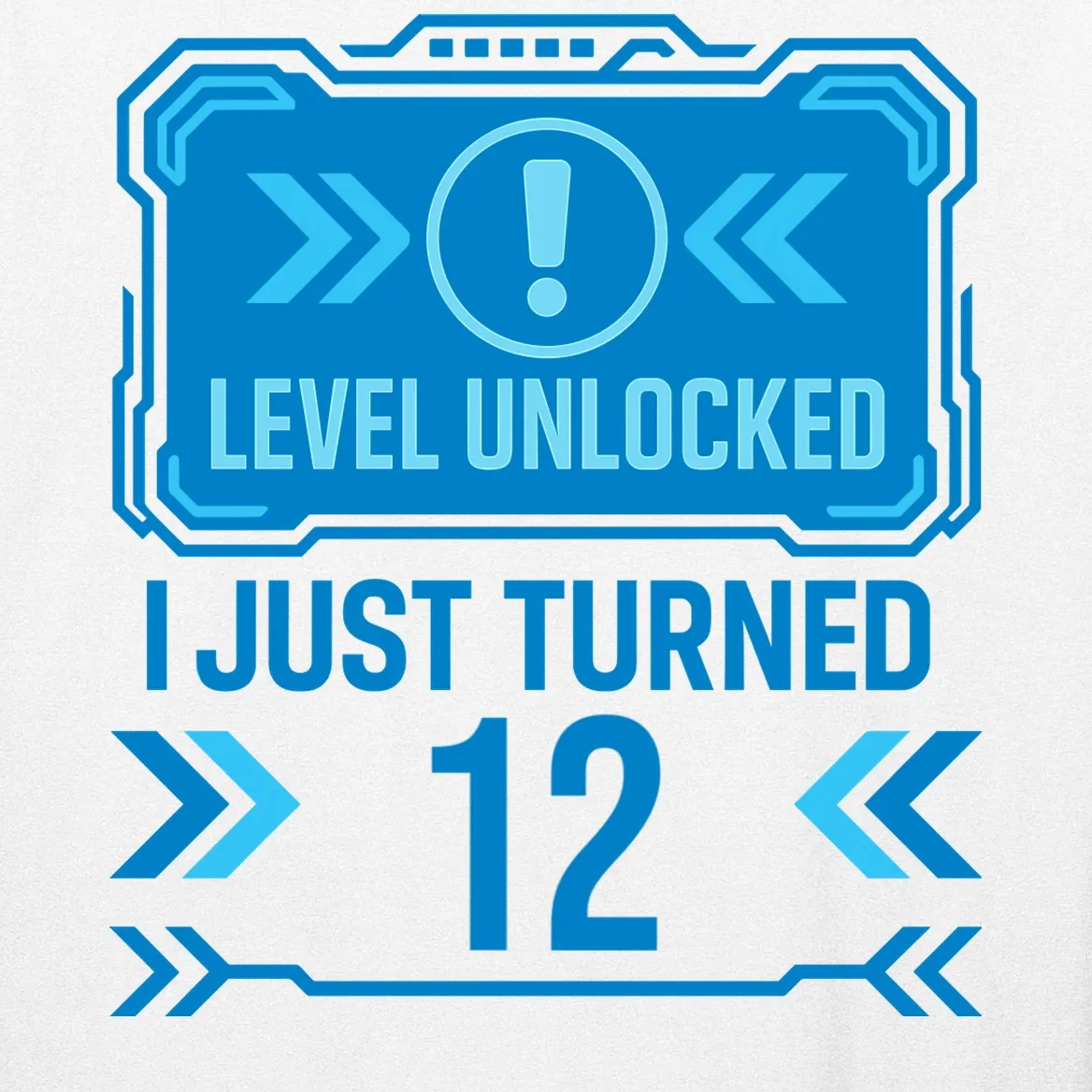 LEVEL UNLOCKED I JUST TURNED – Custom Kids Birthday Level Unlocked Birthday Men's Long Sleeve Shirt - Front - Close-up