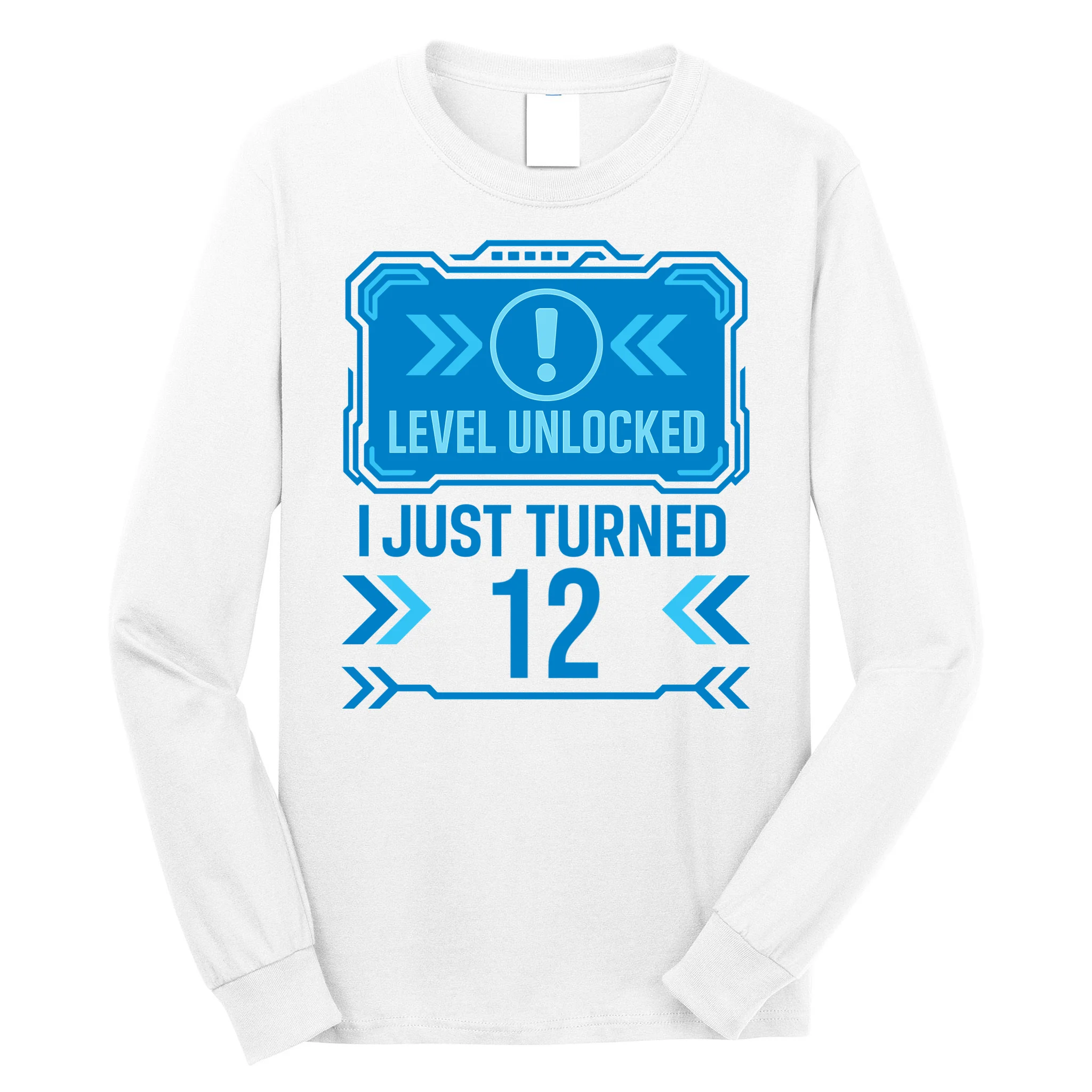 LEVEL UNLOCKED I JUST TURNED – Custom Kids Birthday Level Unlocked Birthday Men's Long Sleeve Shirt - Front