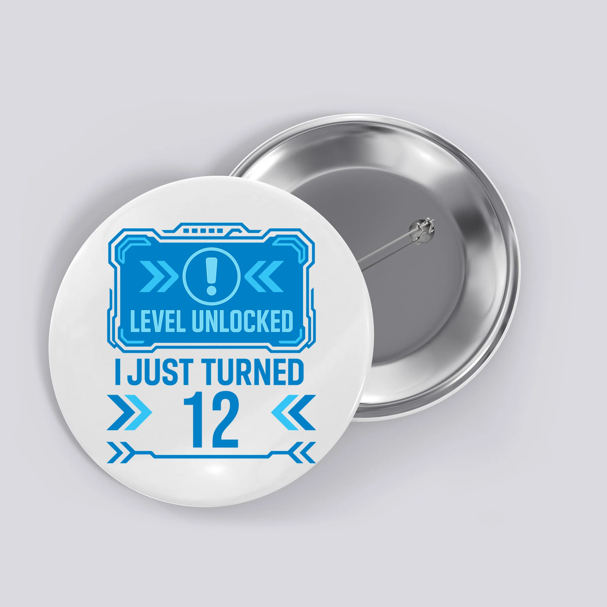 LEVEL UNLOCKED I JUST TURNED – Custom Kids Birthday Level Unlocked Birthday Button - Front