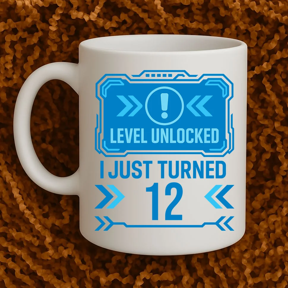 LEVEL UNLOCKED I JUST TURNED – Custom Kids Birthday Level Unlocked Birthday Coffee Mug - Front 1