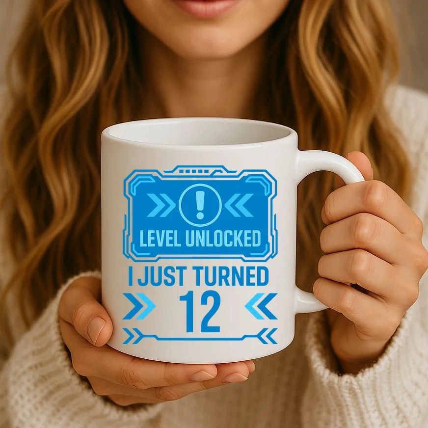 LEVEL UNLOCKED I JUST TURNED – Custom Kids Birthday Level Unlocked Birthday Coffee Mug - Front 2