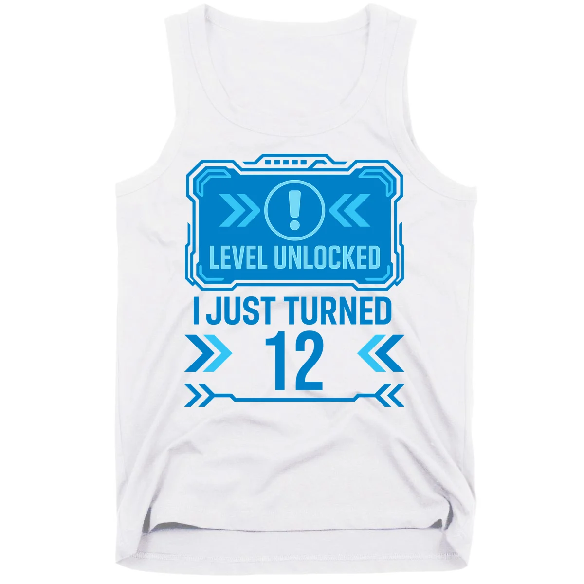LEVEL UNLOCKED I JUST TURNED – Custom Kids Birthday Level Unlocked Birthday Tank Top - Front