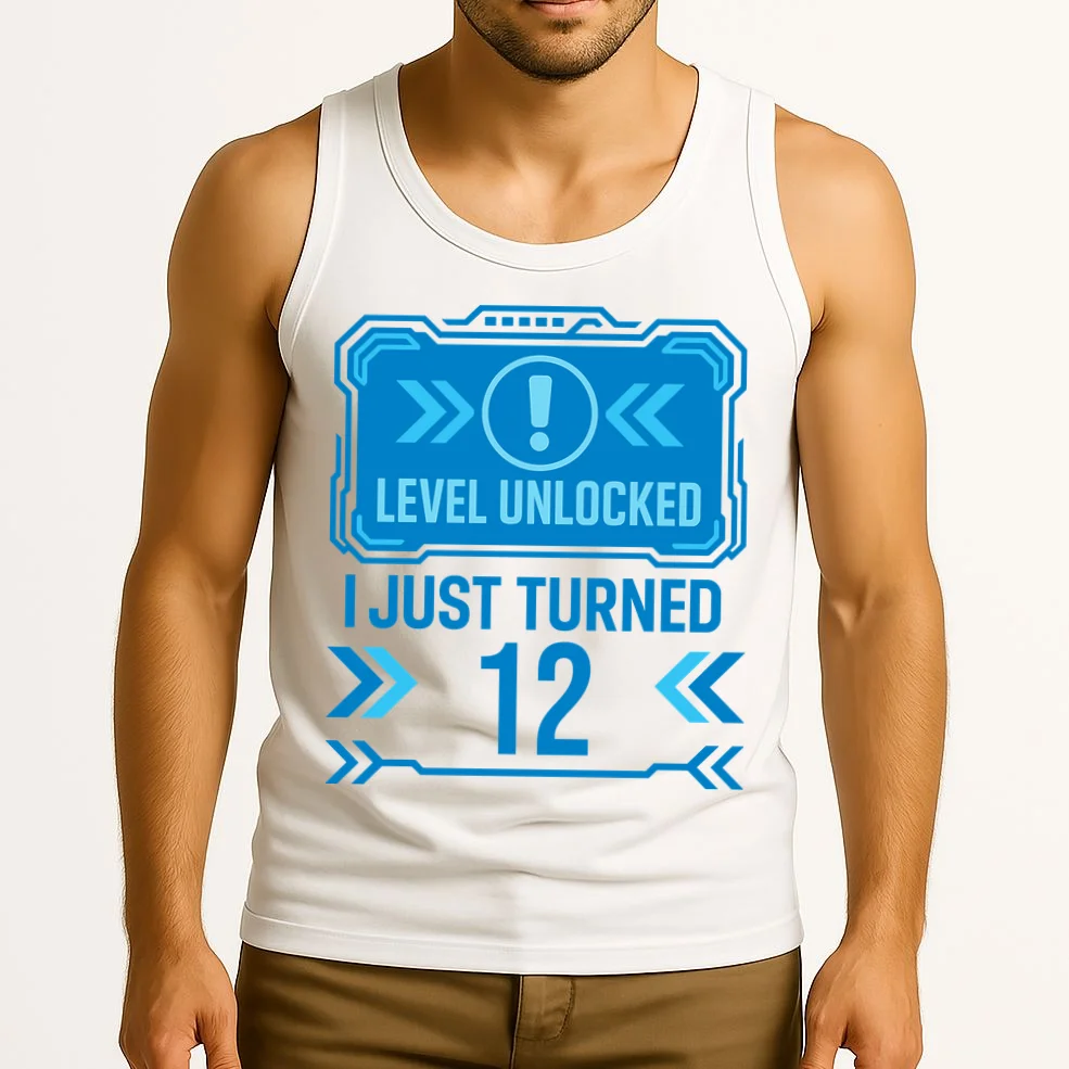 LEVEL UNLOCKED I JUST TURNED – Custom Kids Birthday Level Unlocked Birthday Tank Top - Front 2