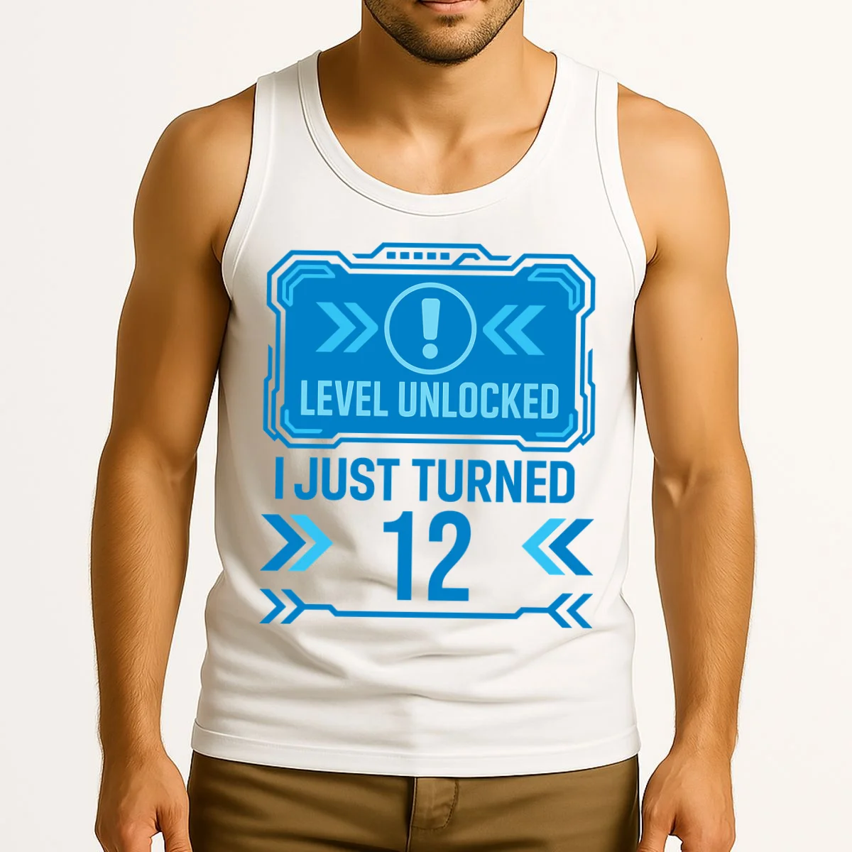 LEVEL UNLOCKED I JUST TURNED – Custom Kids Birthday Level Unlocked Birthday Tank Top - Front 2
