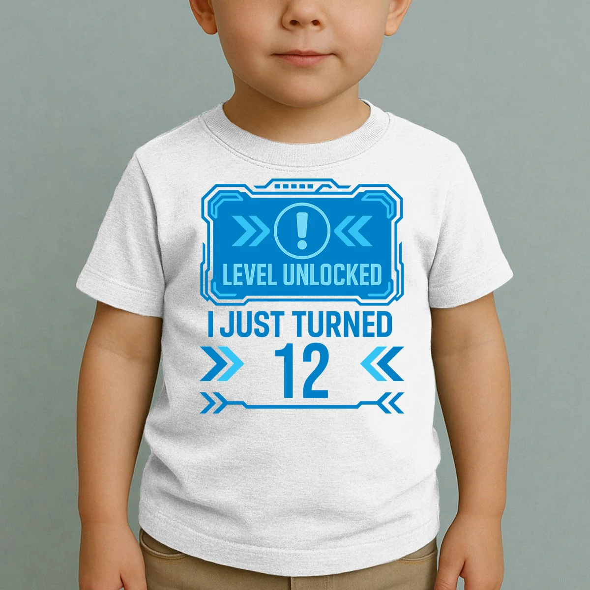 LEVEL UNLOCKED I JUST TURNED – Custom Kids Birthday Level Unlocked Birthday Toddler T-Shirt - Front 1