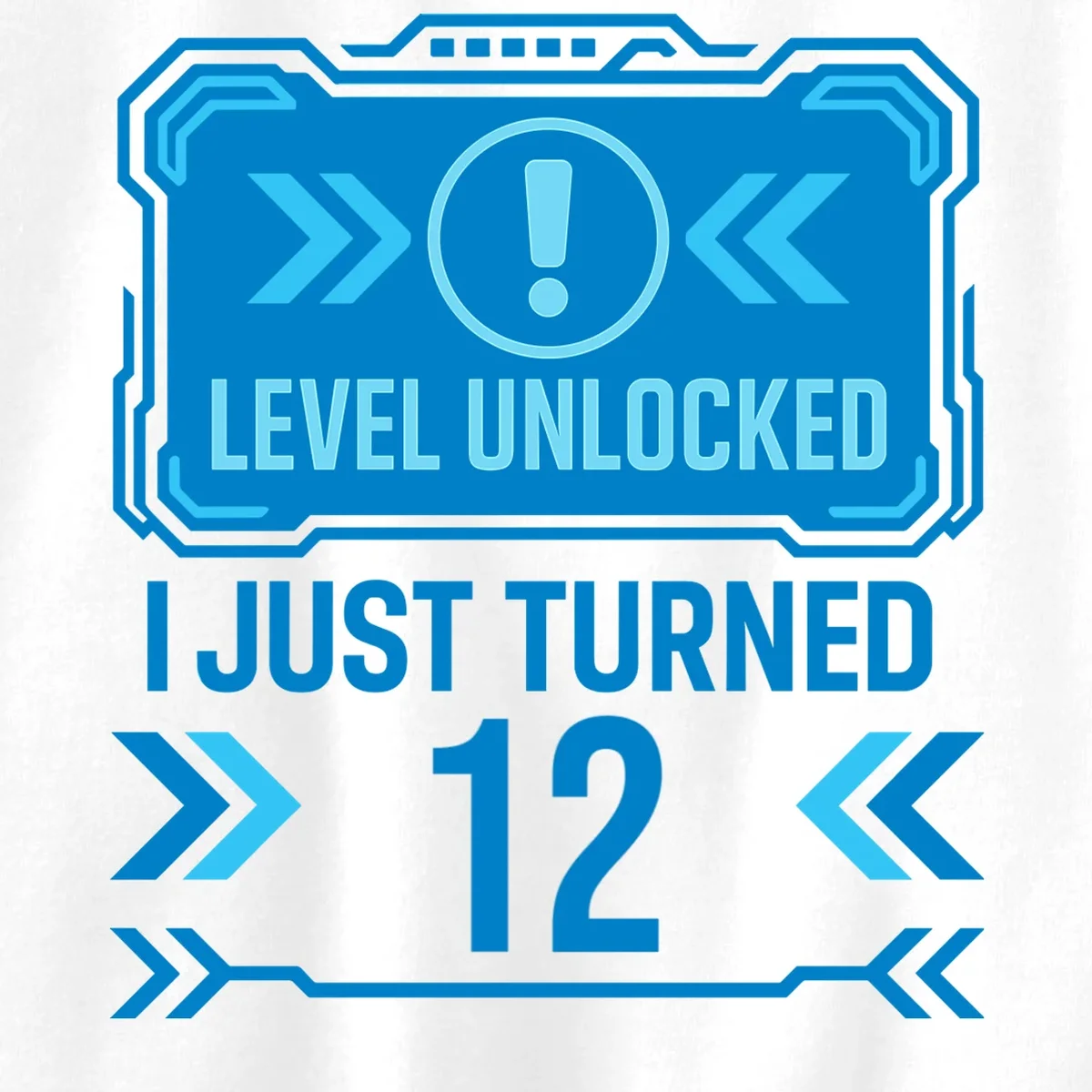 LEVEL UNLOCKED I JUST TURNED – Custom Kids Birthday Level Unlocked Birthday Kids Sweatshirt - Front - Close-up