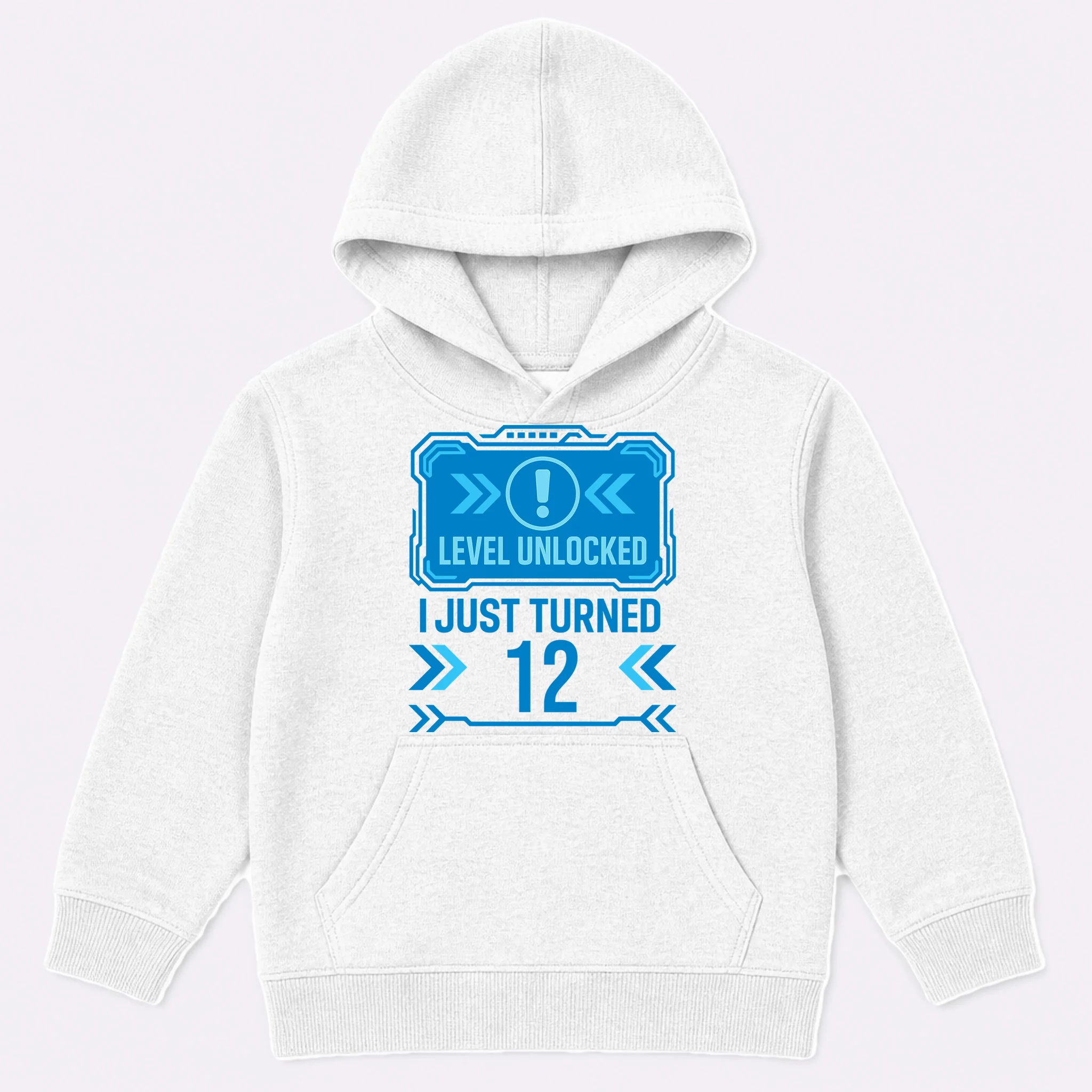 LEVEL UNLOCKED I JUST TURNED – Custom Kids Birthday Level Unlocked Birthday Kids Hoodie - Front