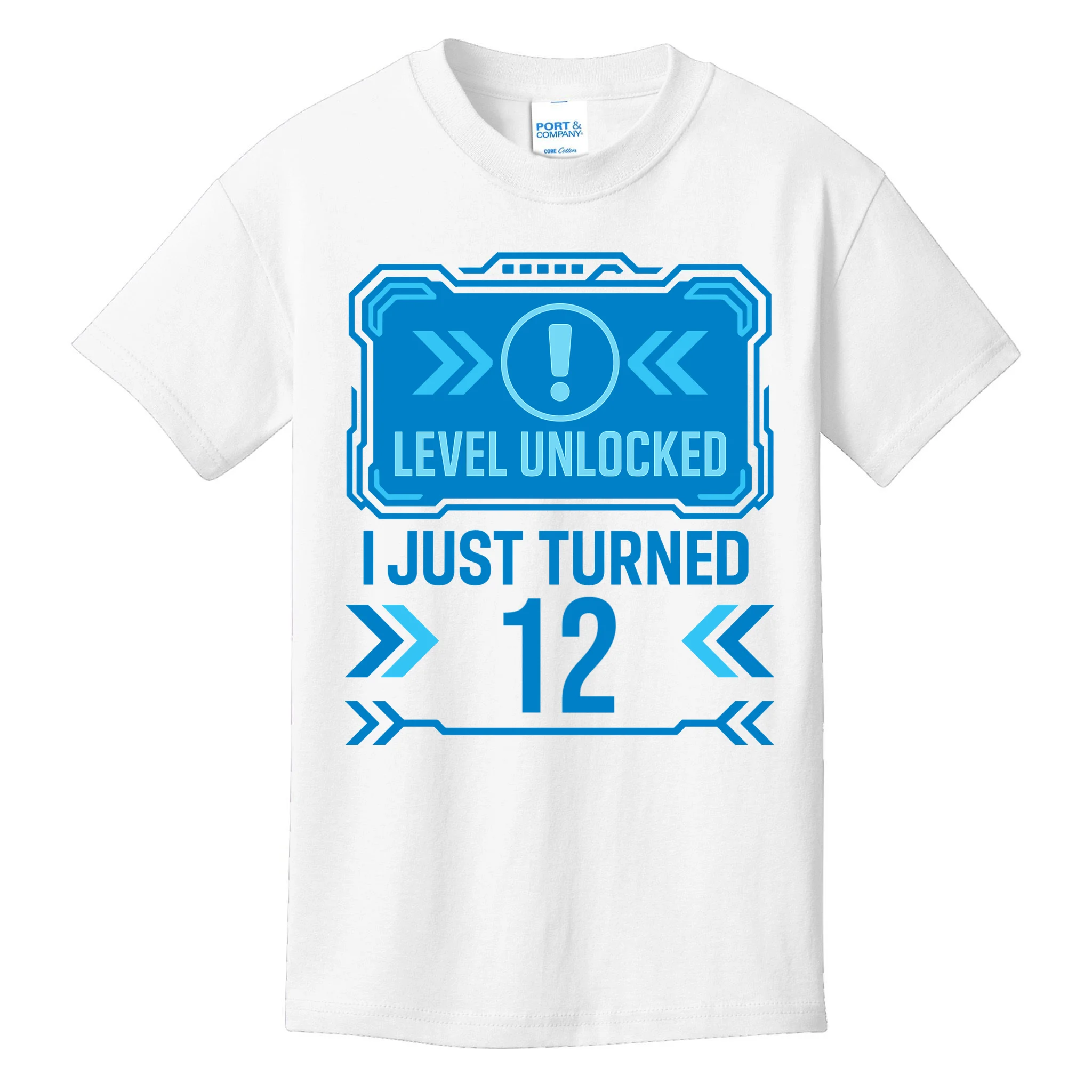 LEVEL UNLOCKED I JUST TURNED – Custom Kids Birthday Level Unlocked Birthday Kids T-Shirt - Front
