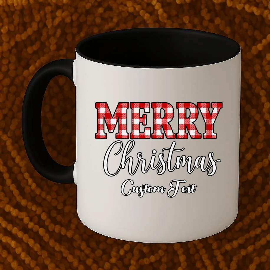 Merry Christmas – Custom Text Graphic Mug - Front 1