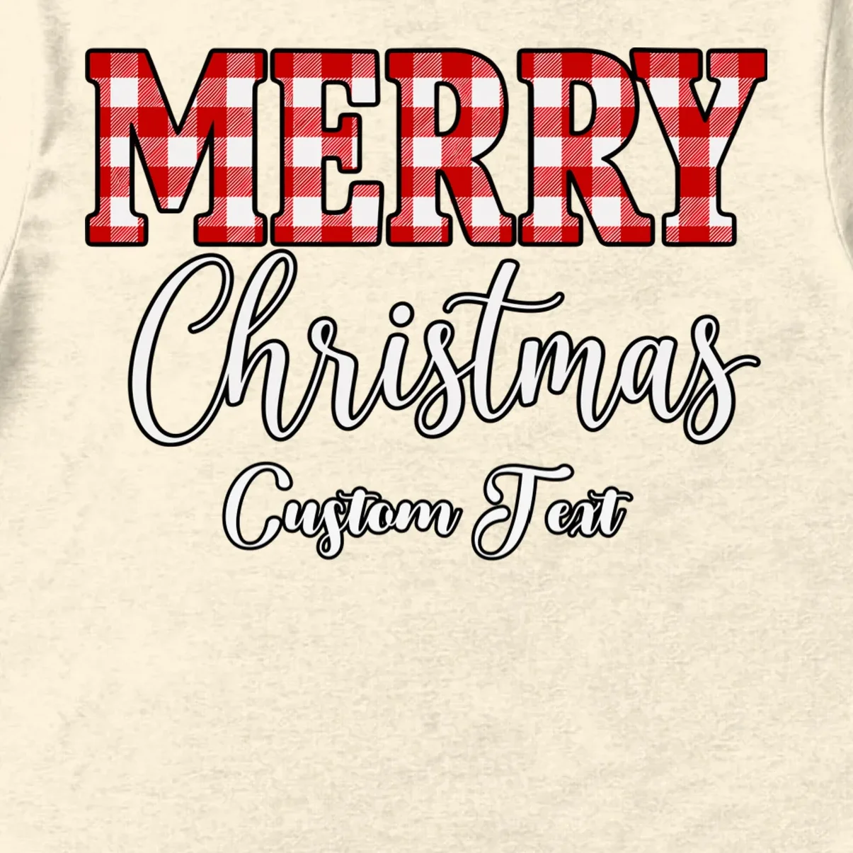 Merry Christmas – Custom Text Graphic Men's T-Shirt - Front - Close-up