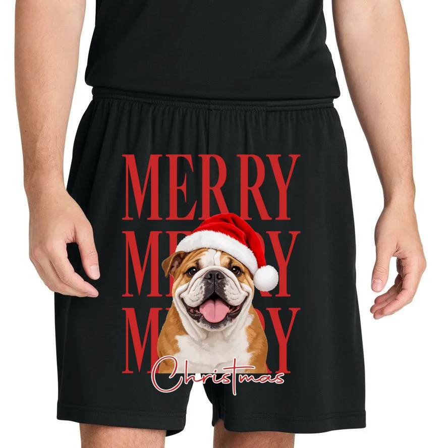 Merry Christmas Dog Personalized Photo Custom Gift - Christmas Pet Portrait Santa Hat Men's Shorts - Front 1