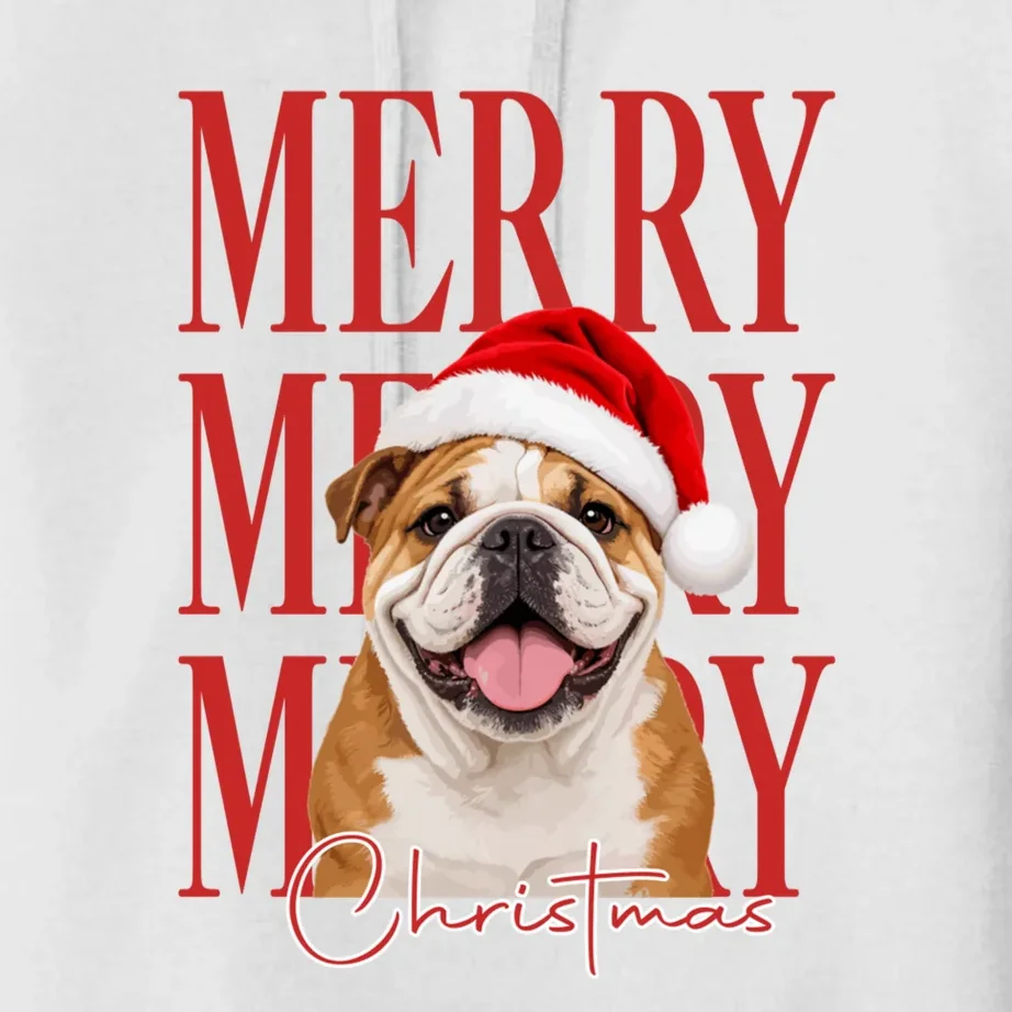 Merry Christmas Dog Personalized Photo Custom Gift - Christmas Pet Portrait Santa Hat Women's Pullover Hoodie - Front - Close-up