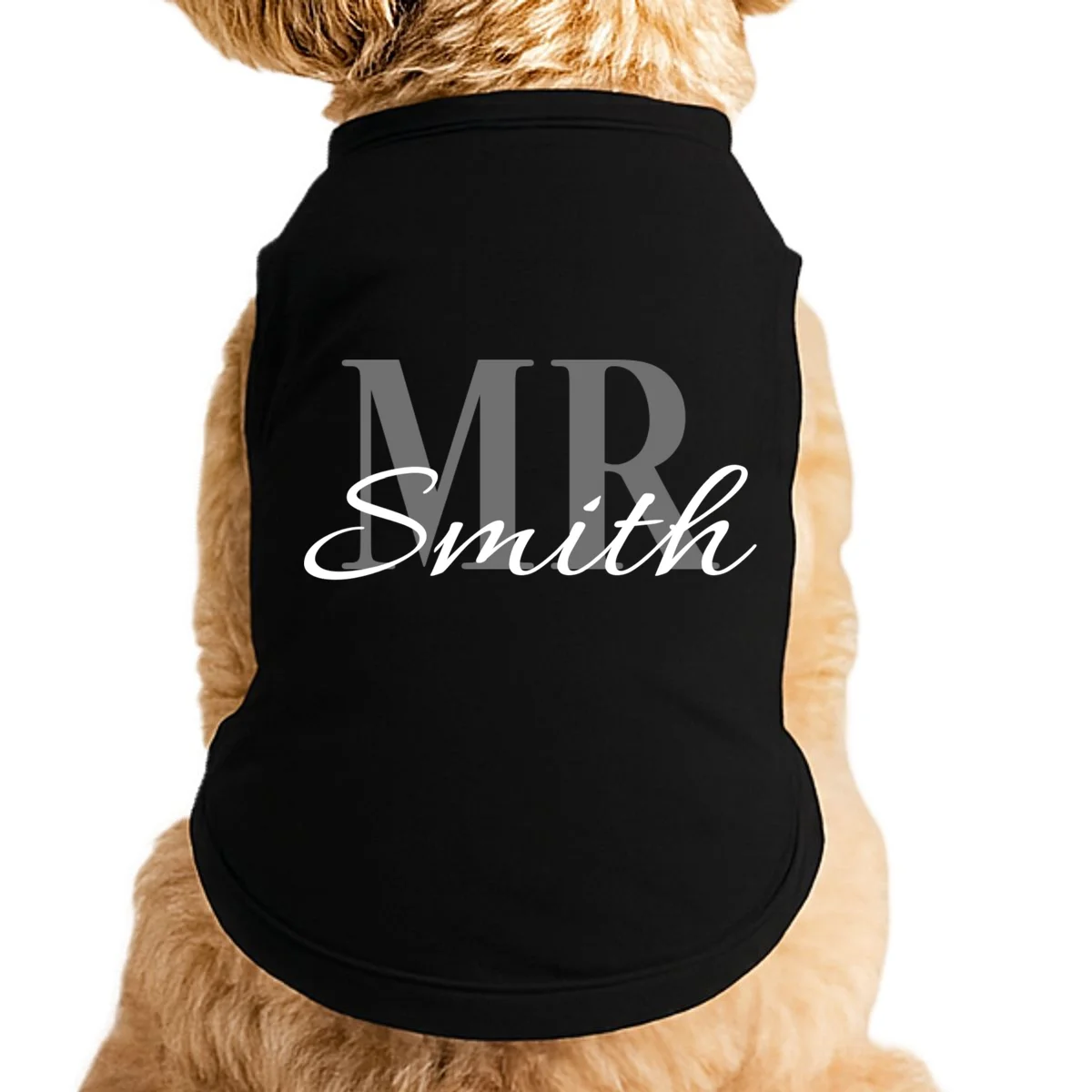 MR. Custom Name Customizable Doggie Tank - Front