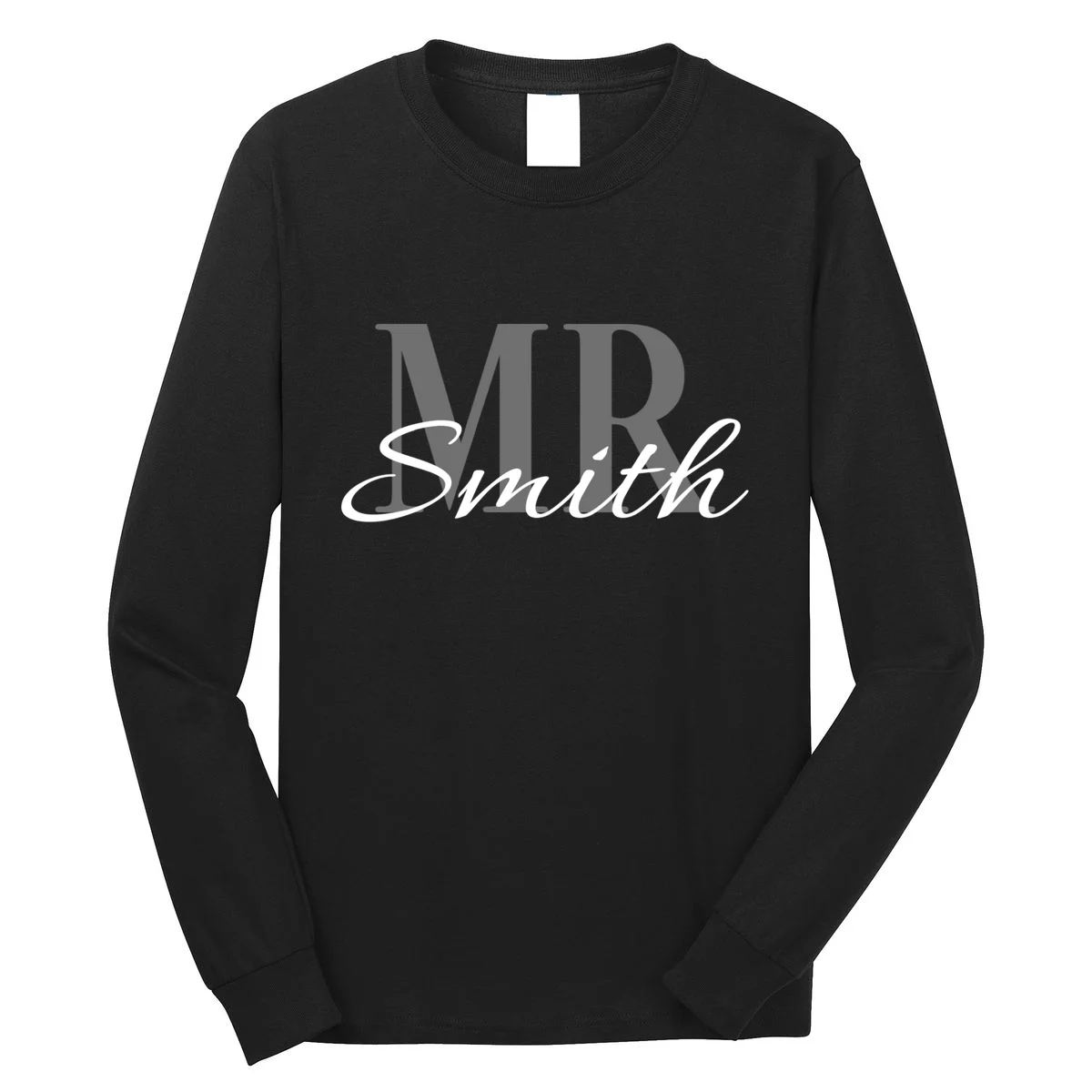 MR. Custom Name Customizable Long Sleeve Shirt - Front