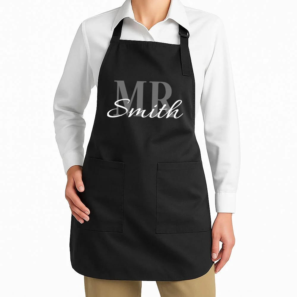 MR. Custom Name Customizable Apron - Front 1