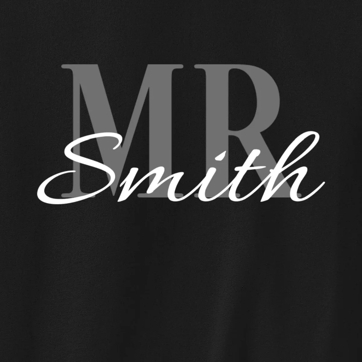 MR. Custom Name Customizable Men's Sweatshirt - Front - Close-up