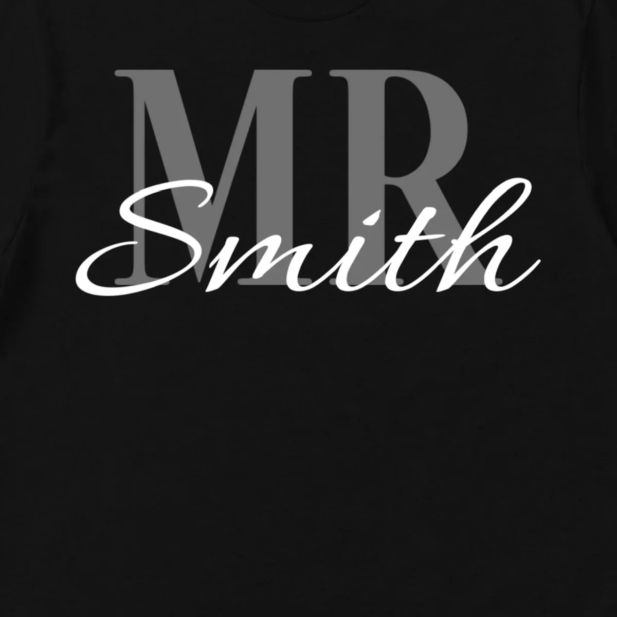 MR. Custom Name Customizable Men's T-Shirt - Front - Close-up