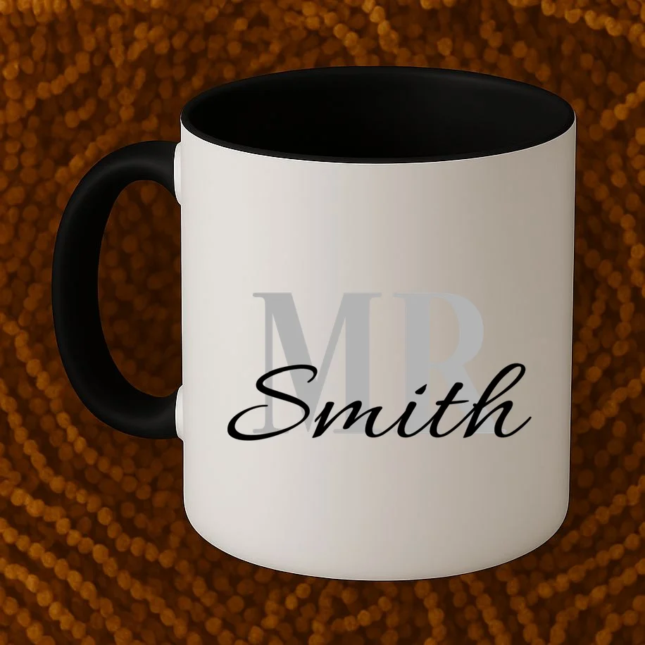 MR. Custom Name Customizable Coffee Mug - Front 1