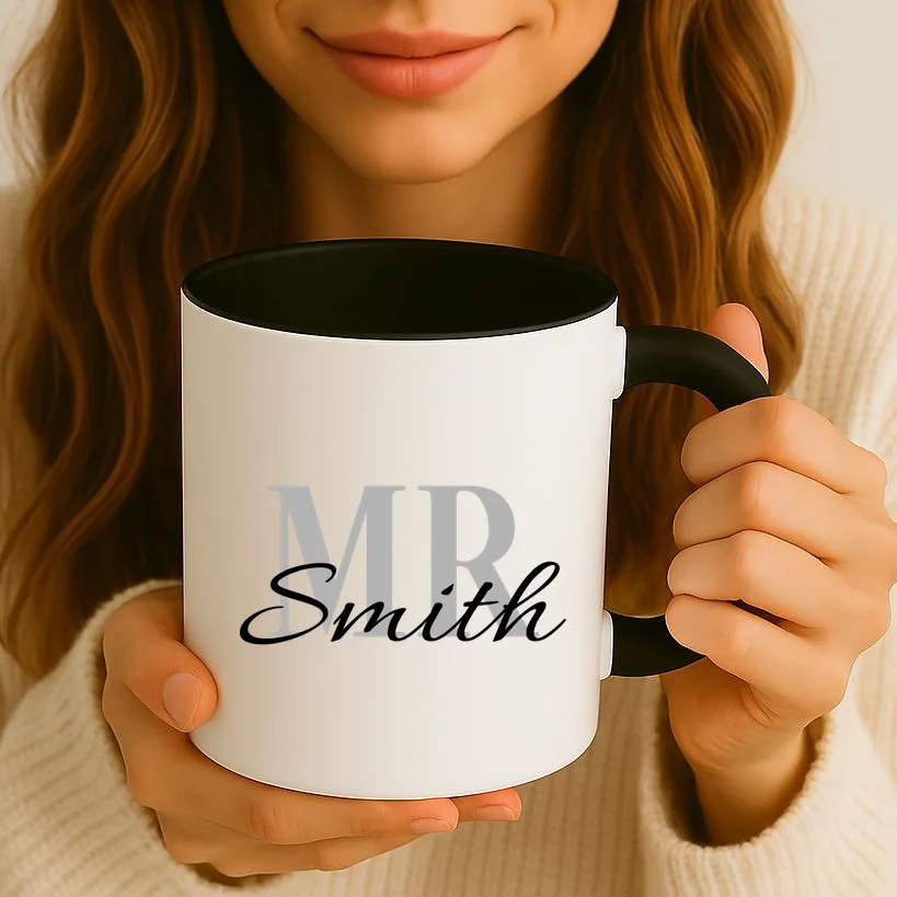 MR. Custom Name Customizable Coffee Mug - Front 2