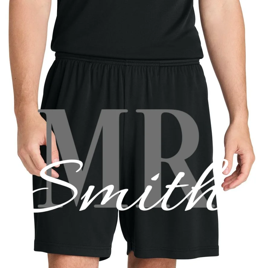 MR. Custom Name Customizable Men's Shorts - Front 1
