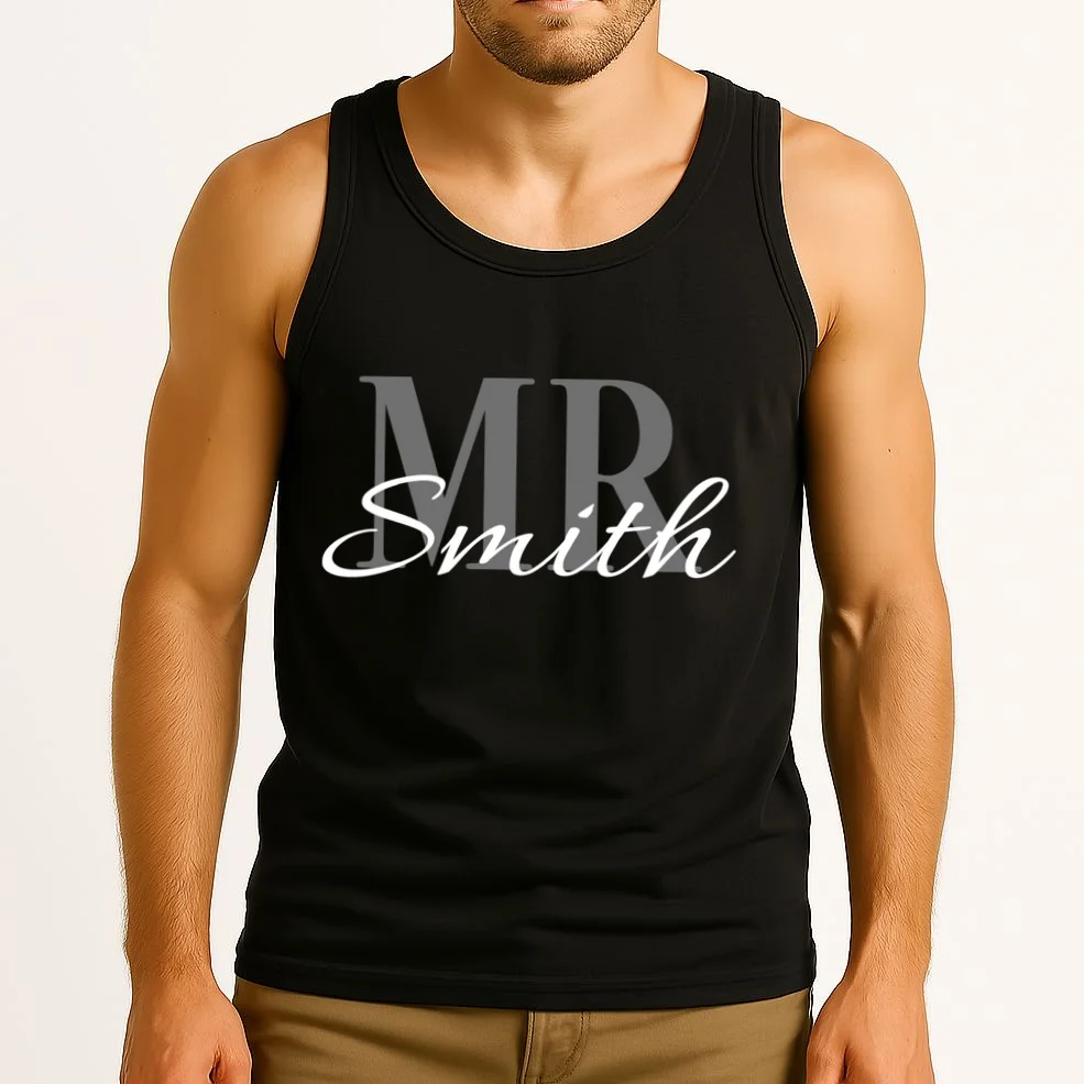 MR. Custom Name Customizable Tank Top - Front 2