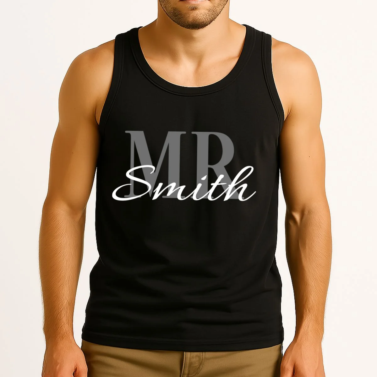 MR. Custom Name Customizable Tank Top - Front 2