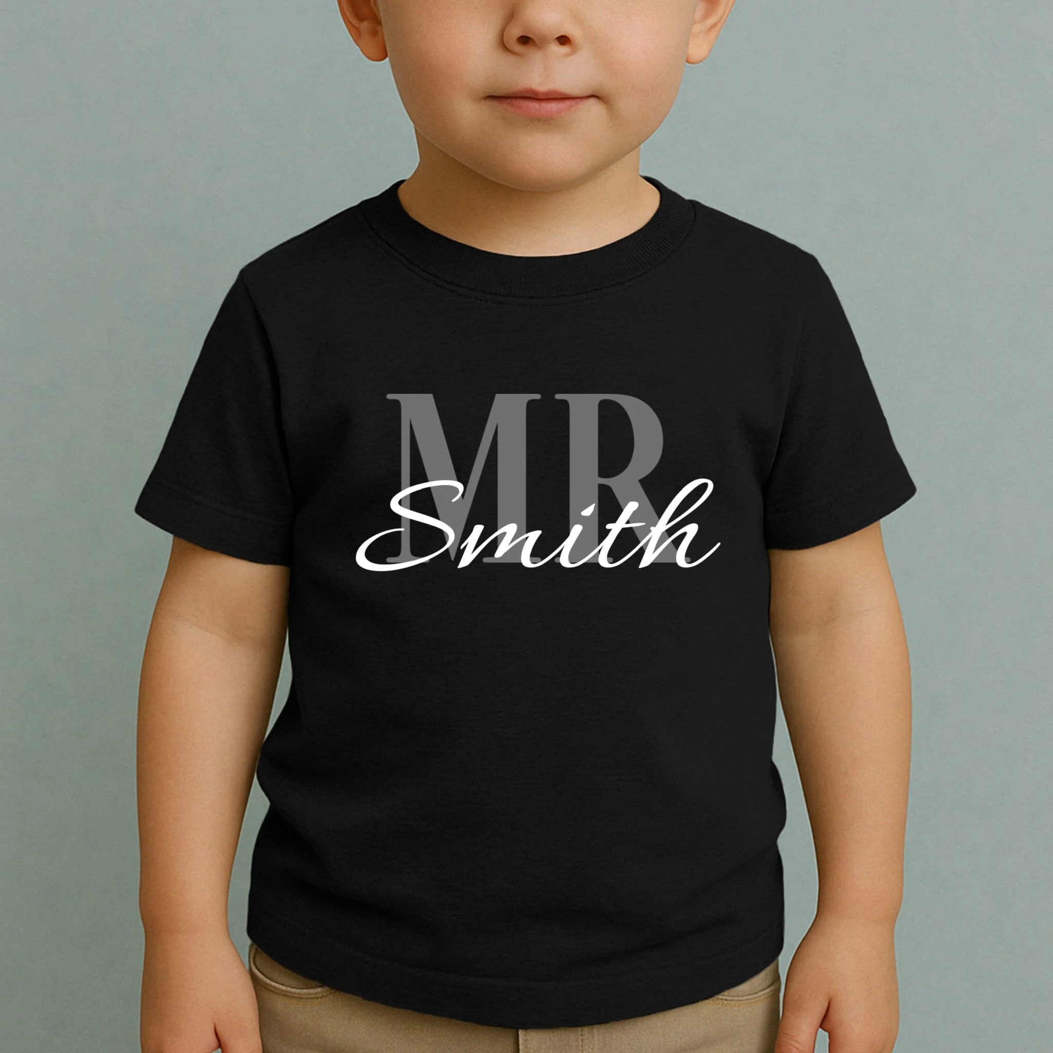 MR. Custom Name Customizable Toddler T-Shirt - Front 1