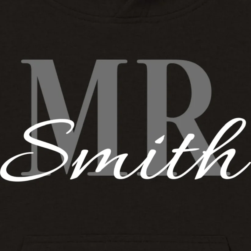 MR. Custom Name Customizable Kids Hoodie - Front - Close-up