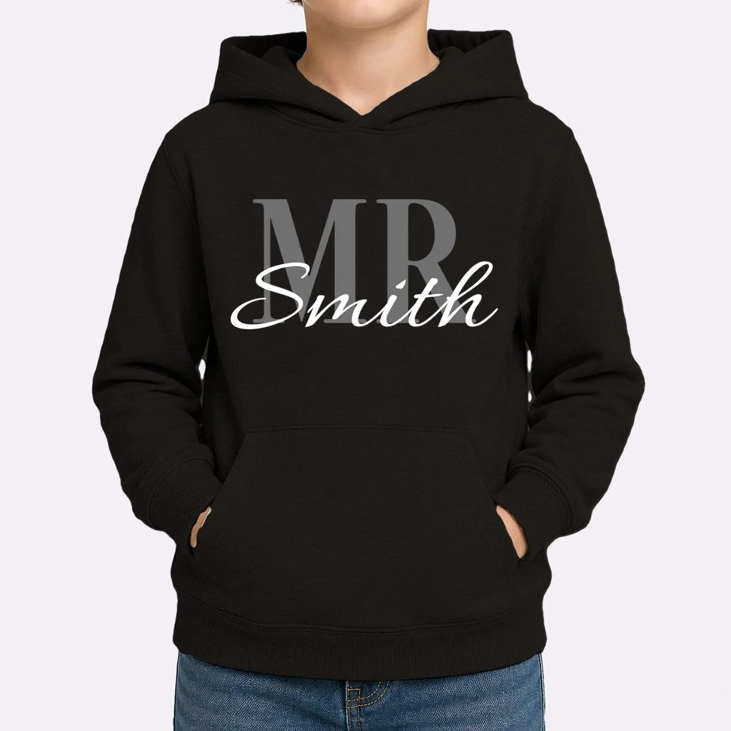 MR. Custom Name Customizable Kids Hoodie - Front 1