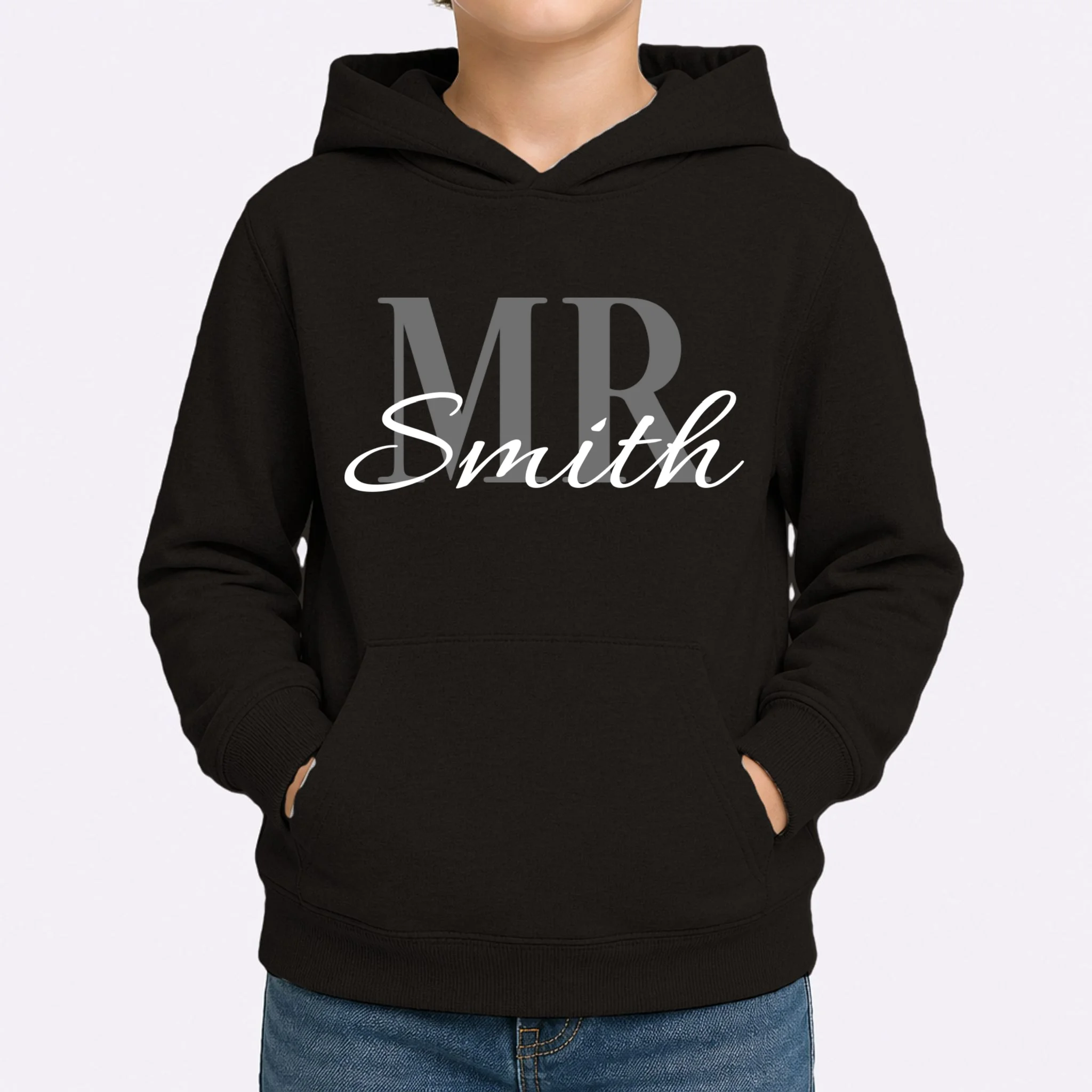 MR. Custom Name Customizable Kids Hoodie - Front 1