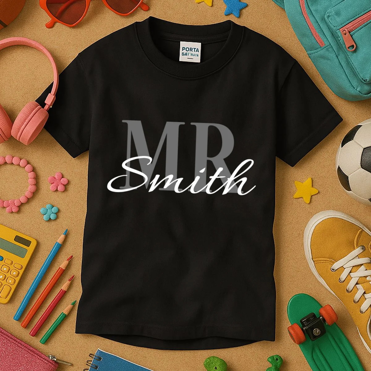 MR. Custom Name Customizable Kids T-Shirt - Front 2