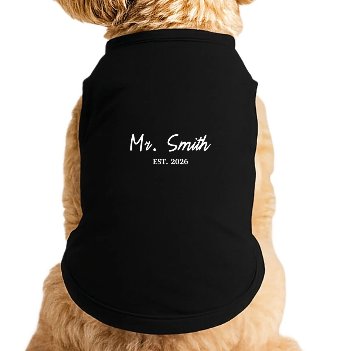 Mrs Custom Text Doggie Tank - Front