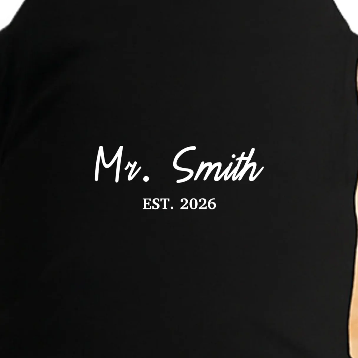 Mrs Custom Text Doggie Tank - Front - Close-up